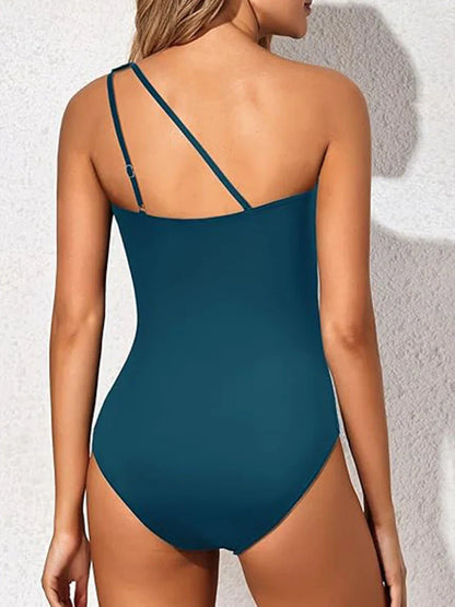 Women's One-Shoulder Tummy Control One-Piece Swimsuit